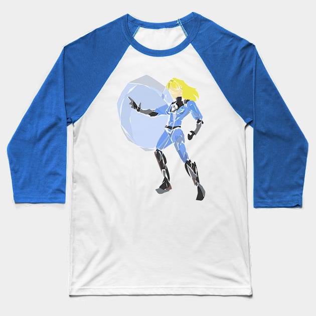 Invisible woman Baseball T-Shirt by Newtegan